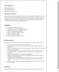 Disability Support Worker Resume Template Best Design Tips Myperfectresume