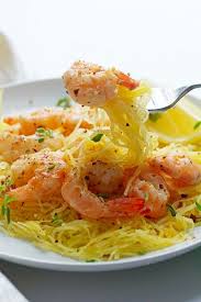 Spaghetti Squash Shrimp Scampi Recipe Spaghetti Squash Shrimp Scampi Healthy Pasta Dishes Spaghetti Squash Shrimp