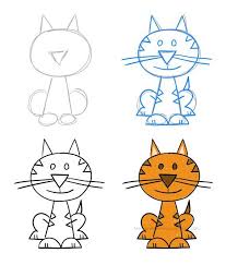 How To Draw A Cat Funny Kid Drawings Funny Cartoons Drawings Art Drawings For Kids Follow the pictures to an amazing article on how to draw cartoons step by step for kids, it says never correct your kid while.