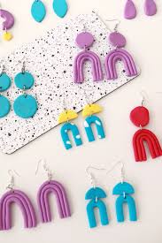 Polymer clay makes earrings light and comfortable but sturdy and reliable. Handmade Statement Earrings From Polymer Clay Fimo Luloveshandmade