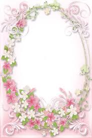 Transparent Soft Pink Flowers Frame Flower Frame Printable Frames Pink Flowers