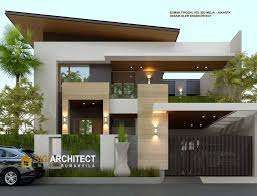 Desain ini memperlihatkan gambar rumah minimalis modern yang juga bergaya resort atau rumah peristirahatan. Desain Rumah Hook Minimalis Modern 2021 2 Lantai Tipe 400 M2