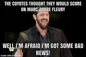 Il a même souri quand il a été questionné à savoir si c'était agaçant de se faire poser des questions sur sa bévue de la veille. Marc Andre Fleury Was A Brick Wall Against The Coyotes Today And We Re Victorious Thanks To His God Like Goaltending On To Silence The Blues Go Knights Go Goldenknights