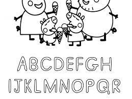 The peppa pig family can be also seen as sea monsters and doctors. Free Printable Peppa Pig Abc Coloring Pages For Preschoolers Tulamama