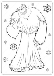 Printable Yeti Bigfoot Coloring Pages Yeti Bigfoot Coloring Pages Bigfoot