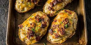 Twice Baked Potatoes Recipe Traeger Grills Recipe Twice Baked Potatoes Baked Potato Recipes Smoked Food Recipes