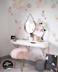 Vintage Floral Vinyl Set Watercolor Flowers Wall Decals Etsy In 2020 Dressing Table Decor Scandinavian Dressing Tables Simple Dressing Table