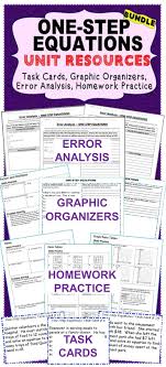 One Step Equations Task Cards Error Analysis Word Problems Homework Practice Word Problems One Step Equations Task Cards