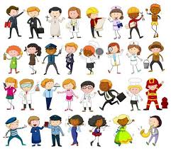 Download People Doing Different Jobs On White Background For Free White Background Vector Art Graphic Resources
