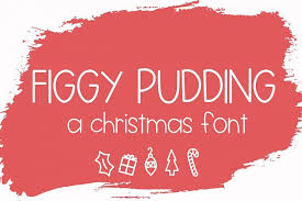 Figgy Pudding A Christmas Font With Doodles Dengan Gambar