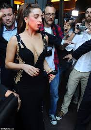 Dave benett/ getty images we also have the former couple to thank for the infamous paper clip dress from the premiere. Lady Gaga Age Lady Gaga Elizabeth Hurley Dress