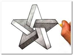 Easy Things To Draw With Shapes 3ddrawings Illusion Drawings Drawing Stars Illusion Art