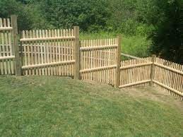 In a perfect world, your yard would be perfectly level to install your iron or aluminum fence. Wood Boston Hill Fence