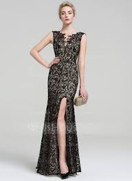 Trumpet Mermaid V Neck Floor Length Lace Evening Dress With Beading Split Front 017093486 Vestidos De Rendas Para A Noite Vestidos Estilosos Vestidos De Noite Formais