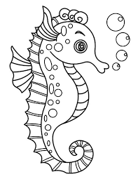 Seahorses are mainly found in tropical surface waters and temperate salt water around the world, from approximately 45 ° s to 45 ° n. A Lovely Seahorse With Lots Of Bubble Coloring Page Horse Coloring Pages Animal Templates Animal Coloring Pages