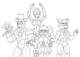 Sister location and the mascot of all these fnaf coloring pages are neat and clean and will look beautiful when filled with dark and vibrant shades. Sister Drawings F Naf Location Fnaf Coloring Pages Sister Drawing Five Nights At Freddy S Coloring Pages