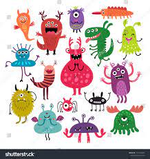Funny Monsters Set Vector Illustrationmonsters Funny Set Illustration Cute Monster Illustration Monster Illustration Vector Monster