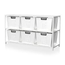Sterilite 151l wheeled storage box. Furniture Of America Ed Industrial Metal Storage Shelf With 6 Bins In White Idf Ac523wh