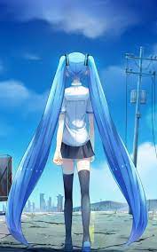 Download 1600x2560 Vocaloid Hatsune Miku Twintails Back View Ruins Wallpapers For Google Nexus 10 Wallpapermaiden Hatsune Miku Hatsune Miku