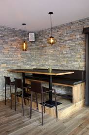Furniture Marvelous Booth Dining Table Design Ideas For Comfort Dine Natural Wooden Nook Kitchen Lighting Over Table Modern Breakfast Nook Modern Restaurant