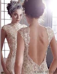 Friday Favorite Gold Lace Sheath Wedding Dress High Neck Wedding Dress Backless Wedding Dress Wedding Gown Gallery