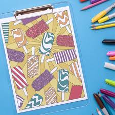 Coloring is essential to the overall development of a. Popsicle Pattern Coloring Page Sarah Renae Clark Coloring Book Artist And Designer