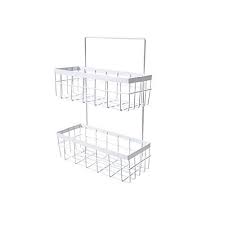 Lifxx Iron Art Double Bath Shower Shelf Hook Type Storage Basket Wall Mounted Bracket 2 Tier Bathroom Stand Hangi Shower Shelves Baskets On Wall Bathroom Stand