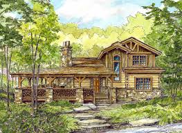 Log home floor plans wrap around porch. Log Homes Porch With Family Vtwctr