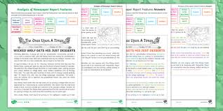 The three newspaper report examples in this pack could be read with your children to gage their knowledge of the features of a newspaper report at the beginning of their learning and at the end. Language Features Of A Newspaper Article Ks2 Resources