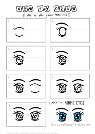 Here you will finish the shapes of the eyes by drawing the bottom lids. How To Draw Japanese Cartoon Anime Eyes Step By Step For Small Kids Rainbow Printables