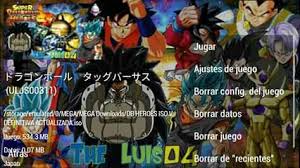 Goku, vegeta, trunks, piccolo, gohan, krillin. Ppsspp Al Full Dragon Ball Heroes Tenkaichi Tag Team Mod Facebook