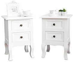 Amazon Com Mecor Set Of 2 Nightstand Small Super Cute Paulownia Wood Fully Assembled En In 2020 Wooden Nightstand White Bedside Table Bedroom Furniture For Sale
