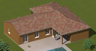 Plan d'une maison à ossature bois de 2 chambres. Construction 86 Fr Plans Pour Maison Plain Pied De Type Ossature Bois Dans La Vienne 86