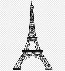 Sebuah menara yang berdiri kokoh menjulang ke angkasa. Bingkai Hitam Dan Putih Menara Eiffel Pembingkaian Bangunan Decal Dinding Struktur Konstruksi Stiker Hitam Dan Putih Bangunan Cladding Png Pngwing