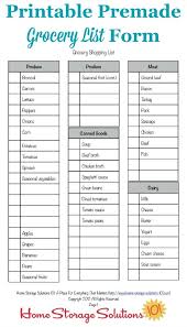 Free Printable Grocery List Form Grocery List Printable Grocery List Printable Free Make A Grocery List