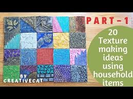 20 Texture Making Ideas Using Household Items Part 1 Mural Art Mixed Media Art Art And Craft Youtube Textured Paper Art Mural Art Texture Art
