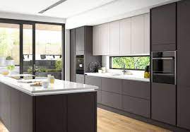 The kitchen will be ready mid july. Eton Matt Carbon True Handleless Benchmarx Kitchens Joinery