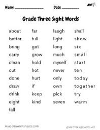The first grade dolch sight words list contains 41 words. Sight Words Archives Academy Worksheets