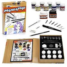 Art Drawing Set 24 Pc Manga Animation And Comic Tool Set With Ink Watercolors Knives Pen Nibs Eraser And Penc Pc Drawing Drawing Set Art Sets For Kids
