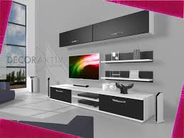 Eko 5 Tv Unitesi Dvd Slm Beyaz Siyah Living Room Designs Home Tv Wall Unit