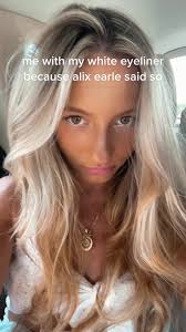 Influenced by Alix Earle: White Eyeliner Makeup Tutorial