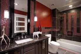Blue bathroom floor tile 2021. 21 Sensational Bathrooms With The Ravishing Flair Of Red