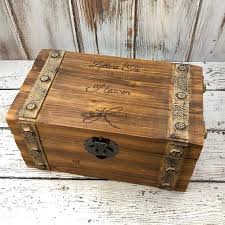 Wedding Card Box Wedding Trunk Wine Ceremony Anniversary Keepsake First Fight Box Rustic W Card Box Wedding Card Box Cigar Box Art