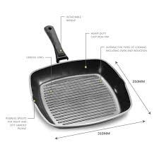 This is made up of cast. Andrew James Aj001319 Aluminium Griddle Pan With Detachable Handle For Sale Online Ebay