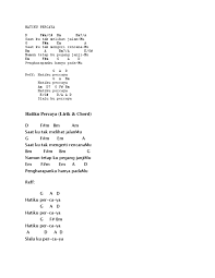 Maybe you would like to learn more about one of these? Chord Lagu Hatiku Percaya C