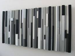 27 affordable and easy diy wall decor ideas. Buy Custom Modern Wood Wall Art Sculpture Black White Greys Silver Made To Order From Modern Rustic Art Llc Custommade Com
