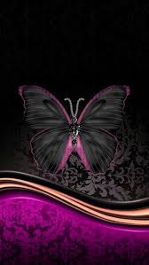 Black And Purple Butterfly Wallpaper Black And Purple Black Wallpaper Butterfly Wallpaper Abstract Iphone Wallpaper