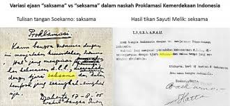 The proclamation of indonesian independence was read at 10:00 in the morning of friday, 17 august 1945. Teks Proklamasi Versi Tik Dan Tulis Tangan Ternyata Beda Mana Yang Benar