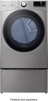 Ultra large white smart electric vented dryer with easyload door & sensor dry, energy star. Lg 7 4 Cu Ft Stackable Smart Electric Dryer With Built In Intelligence Graphite Steel Dle3600v Best Buy