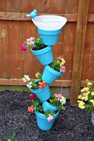 Bird Bath Feeder With Solar Light And Planter Mothers Day Gifts Vertical Garden Diy Diy Flower Pots Diy Garden